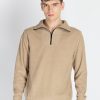 Mens Solid High Neck Lightweight Sweatshirt