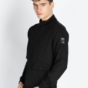 Mens Solid High Neck Lightweight Sweatshirt