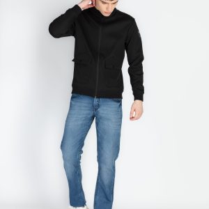 Mens Solid High Neck Lightweight Sweatshirt