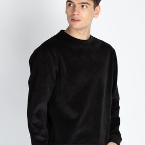 Status Quo Men'S Solid Round Neck Lightweight Sweatshirt