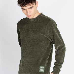 Status Quo Men'S Solid Round Neck Lightweight Sweatshirt