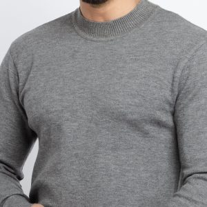 Mens Solid High Neck Sweater