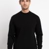 Mens Solid High Neck Sweater