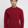 Mens Solid High Neck Sweater