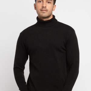 Status Quo Mens Solid High Neck Sweater