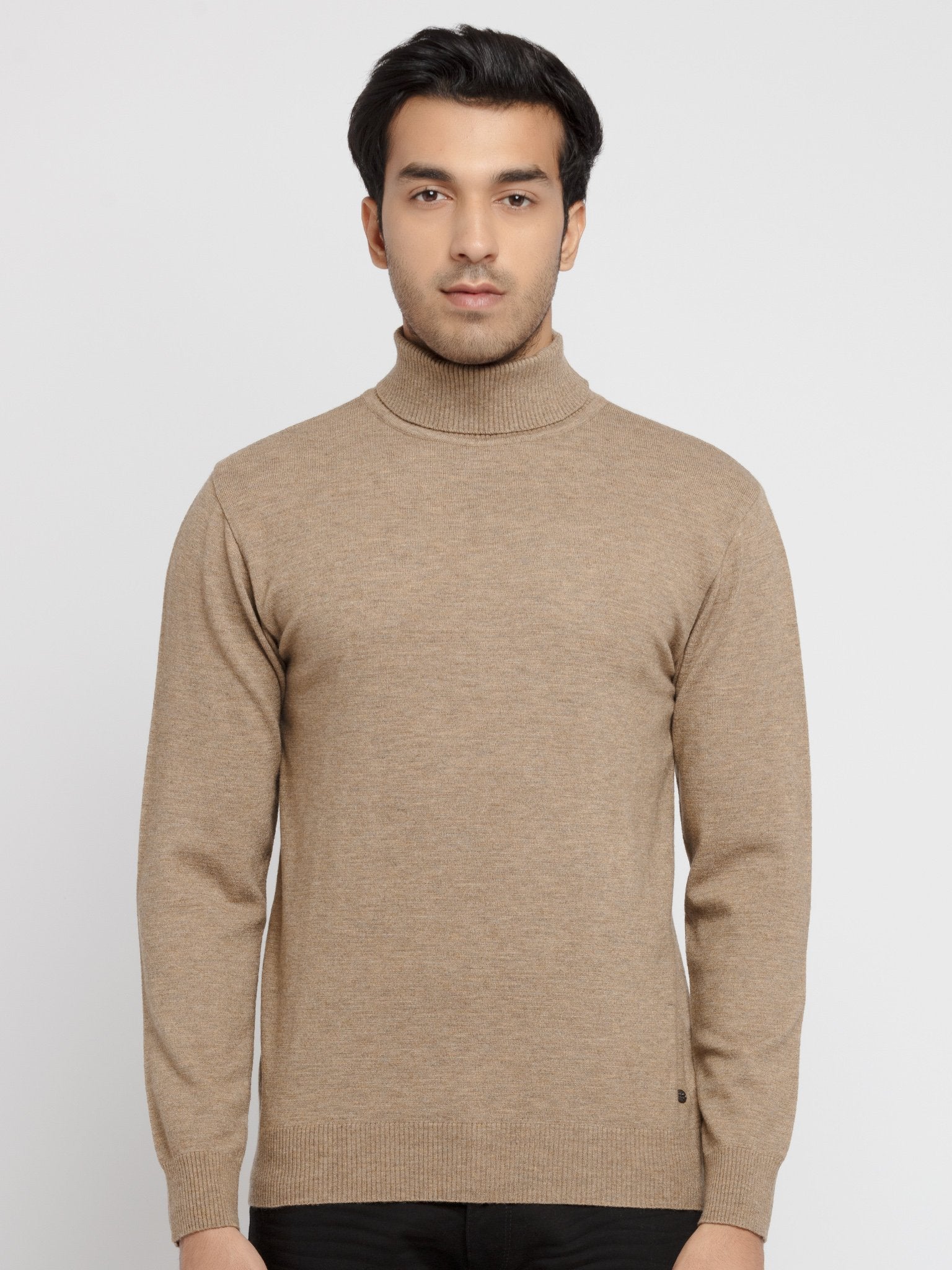 Status Quo Mens Solid High Neck Sweater