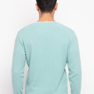 Mens Solid Round Neck Sweater