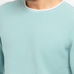 Mens Solid Round Neck Sweater