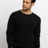 Mens Solid Round Neck Sweater