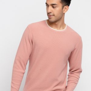 Mens Solid Round Neck Sweater
