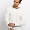 Mens Solid Round Neck Sweater
