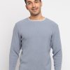 Mens Solid Round Neck Sweater