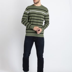 Status Quo Men'S Structure Knit Round Neck Sweater