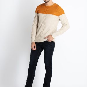Status Quo Men'S Mix & Match Round Neck Sweater
