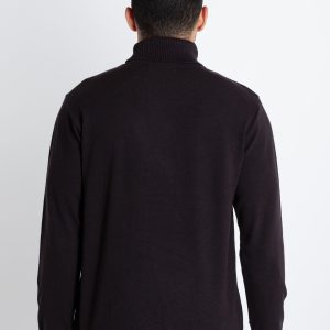 Status Quo Men'S Checkered Turtle Neck Sweater