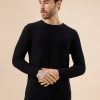 Status Quo Men'S Basic Solid Textured Full Sleeves Round Neck Sweater