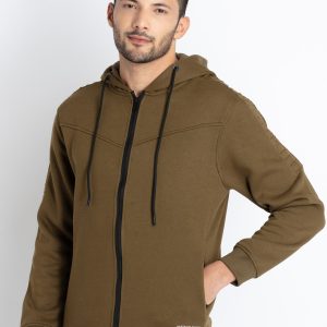 Mens Solid Hooded Sweatshirt