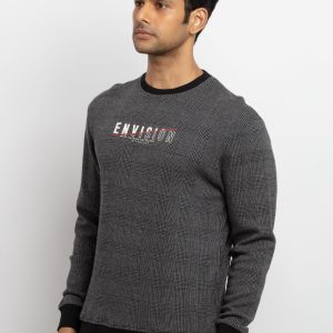 Mens Printed Round Neck Sweatshirt