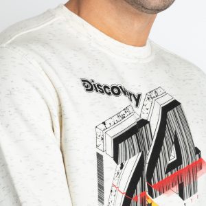Mens Printed Round Neck Sweatshirt