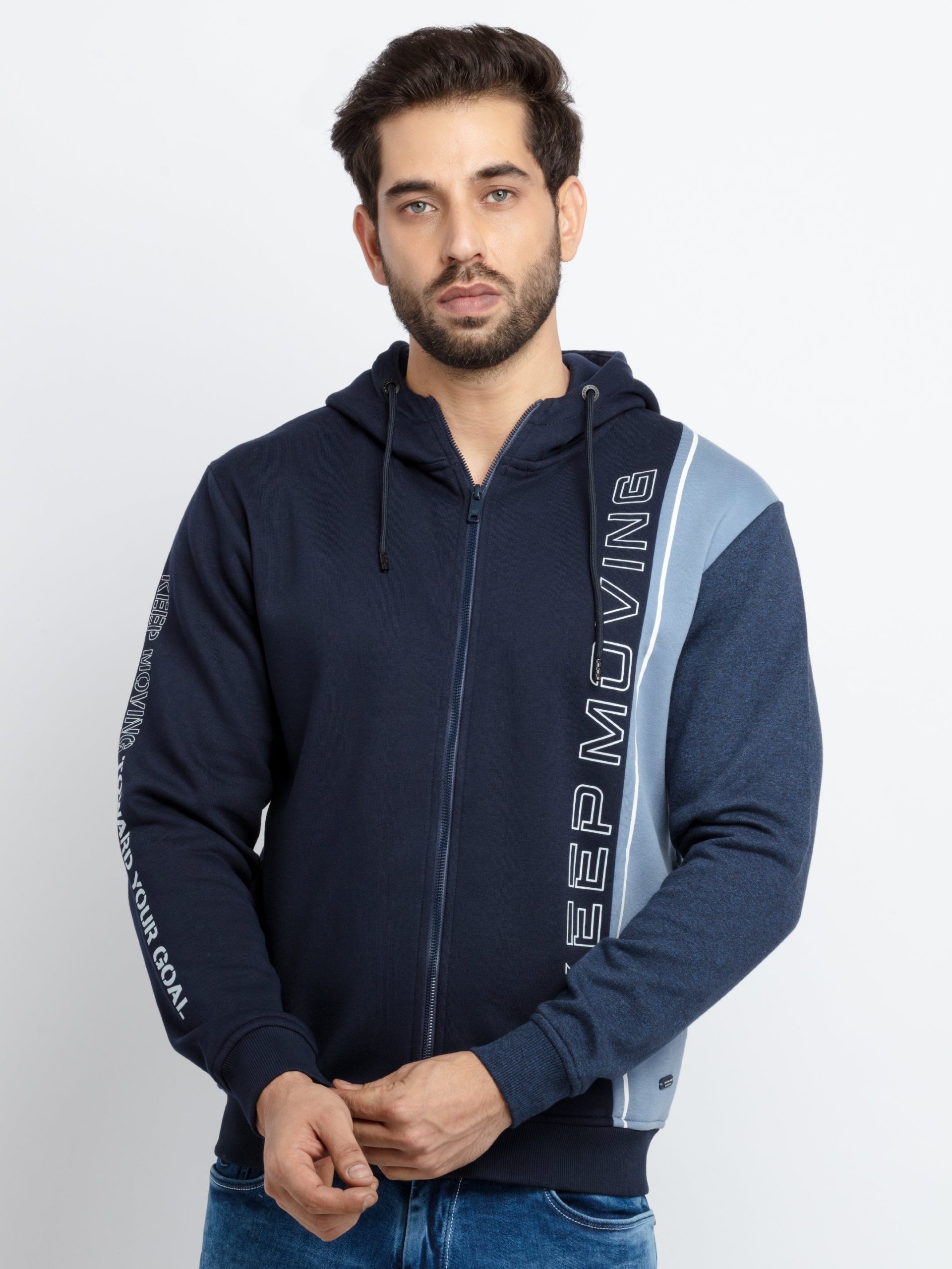 Mens Cut & Sew Hooded Sweatshirt