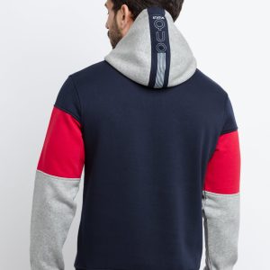 Mens Colour Blocking Hooded Sweatshirt