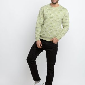 Mens All Over Printed Round Neck Sweatshirt