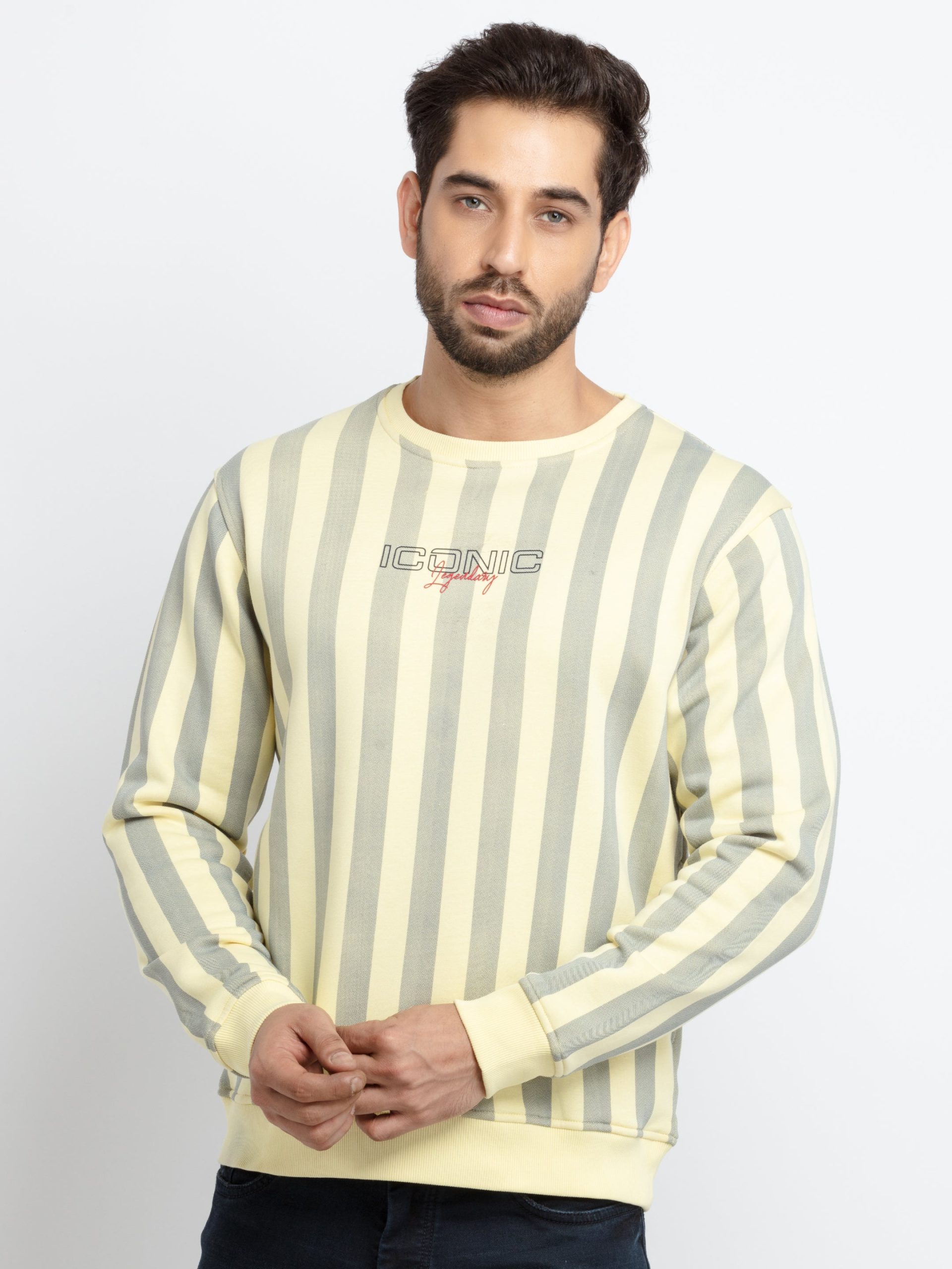 Mens All Over Printed Round Neck Sweatshirt