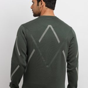 Mens Printed Round Neck Sweatshirt