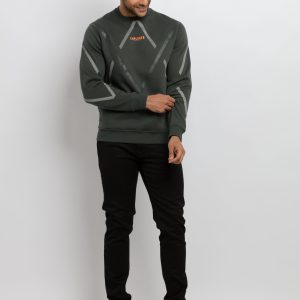 Mens Printed Round Neck Sweatshirt