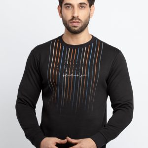 Mens Printed Round Neck Sweatshirt