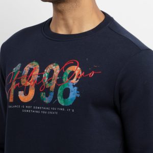 Mens Printed Round Neck Sweatshirt