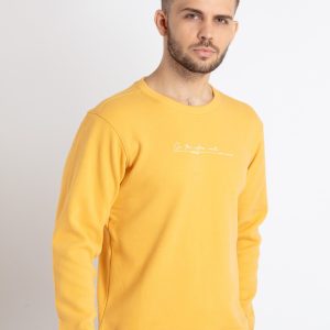 Mens Solid Round Neck Sweatshirt