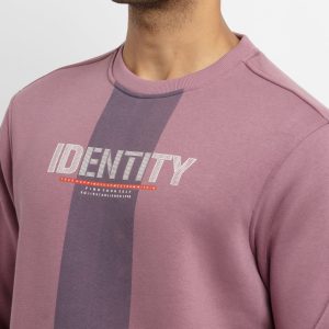Mens Printed Round Neck Sweatshirt