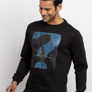 Mens Printed Round Neck Sweatshirt