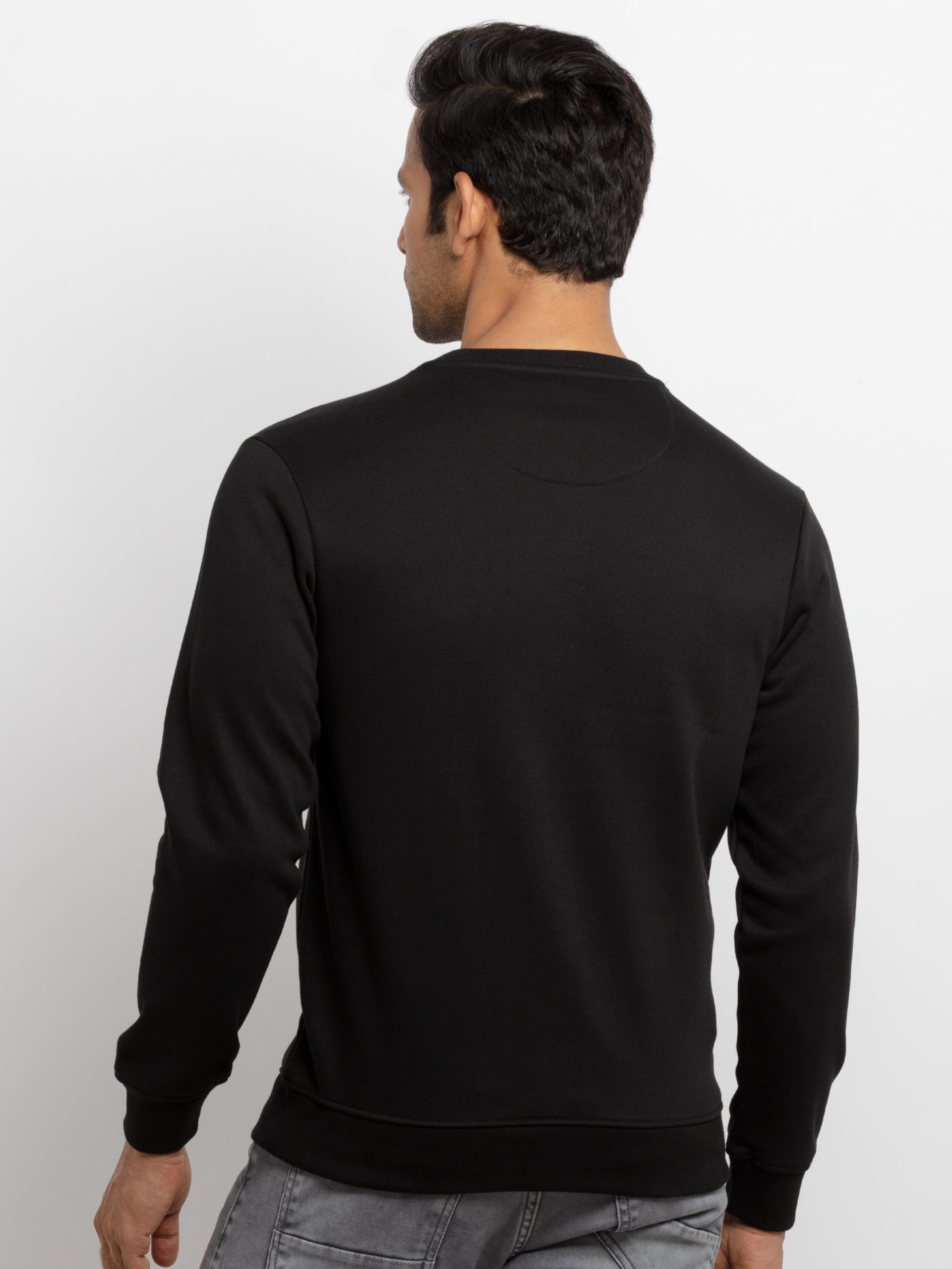 Mens Printed Round Neck Sweatshirt