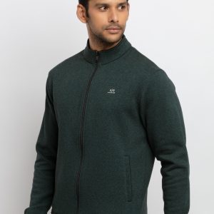 Mens Solid High Neck Sweatshirt