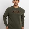 Mens Printed Round Neck Sweatshirt