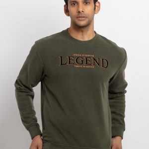 Mens Printed Round Neck Sweatshirt