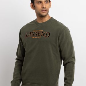 Mens Printed Round Neck Sweatshirt