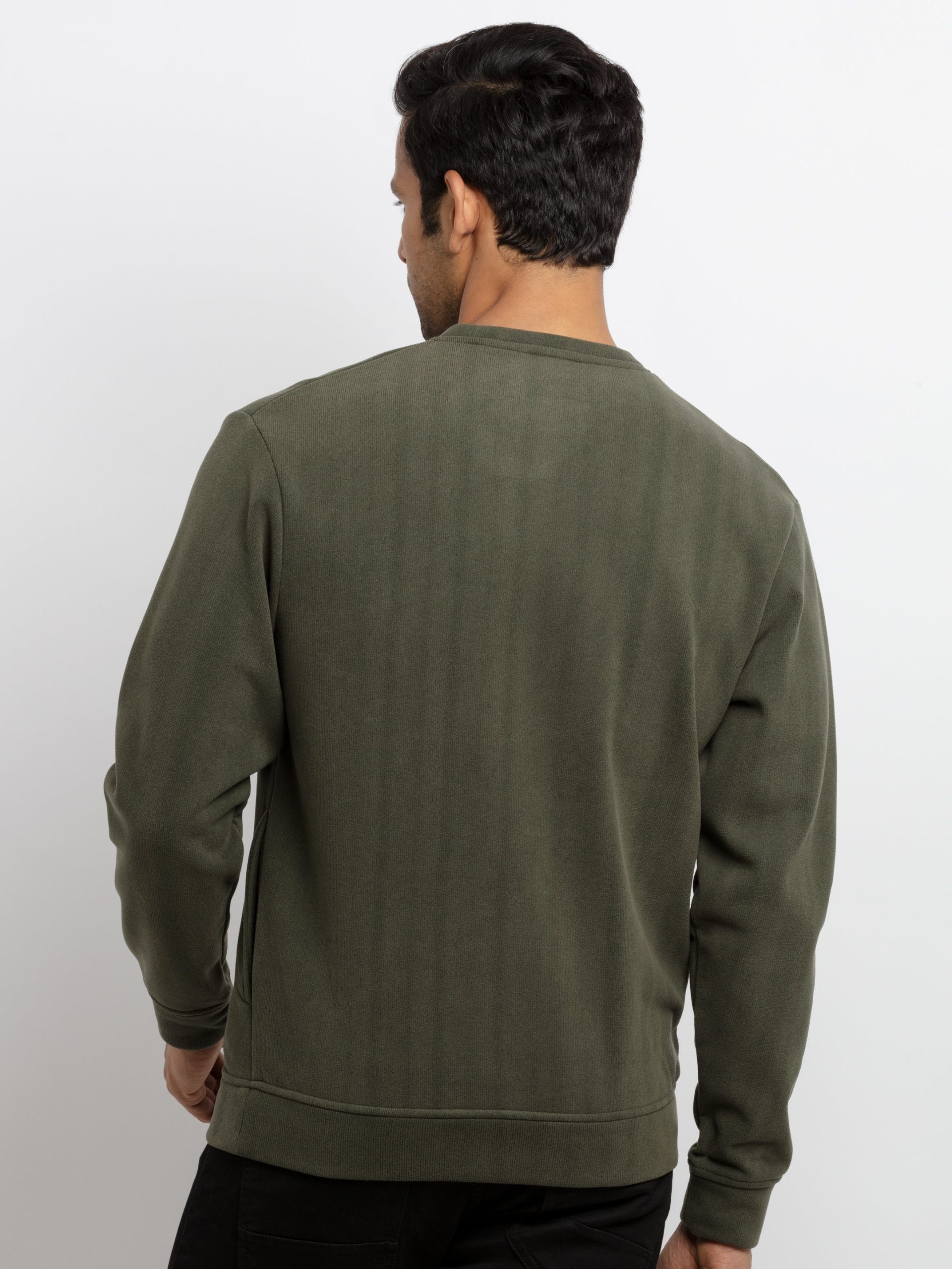 Mens Printed Round Neck Sweatshirt