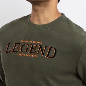 Mens Printed Round Neck Sweatshirt