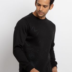 Mens Printed Round Neck Sweatshirt