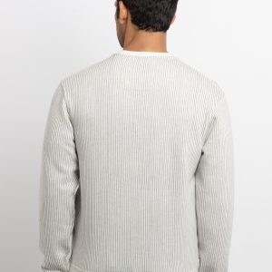 Mens Striped Round Neck Sweatshirt