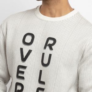 Mens Striped Round Neck Sweatshirt