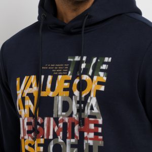 Mens Printed Hooded Sweatshirt