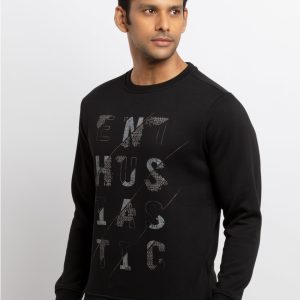 Mens Printed Round Neck Sweatshirt