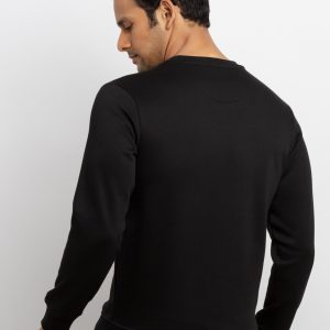 Mens Printed Round Neck Sweatshirt