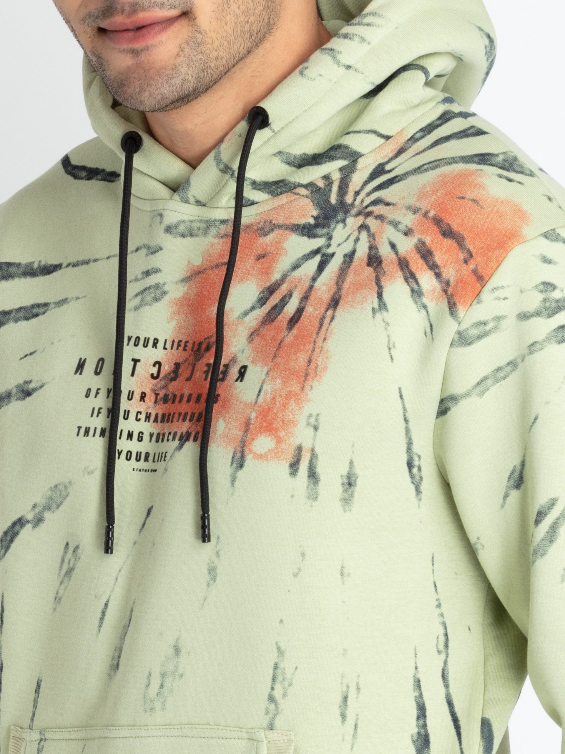 Mens All Over Print Sweatshirt With Hoodie
