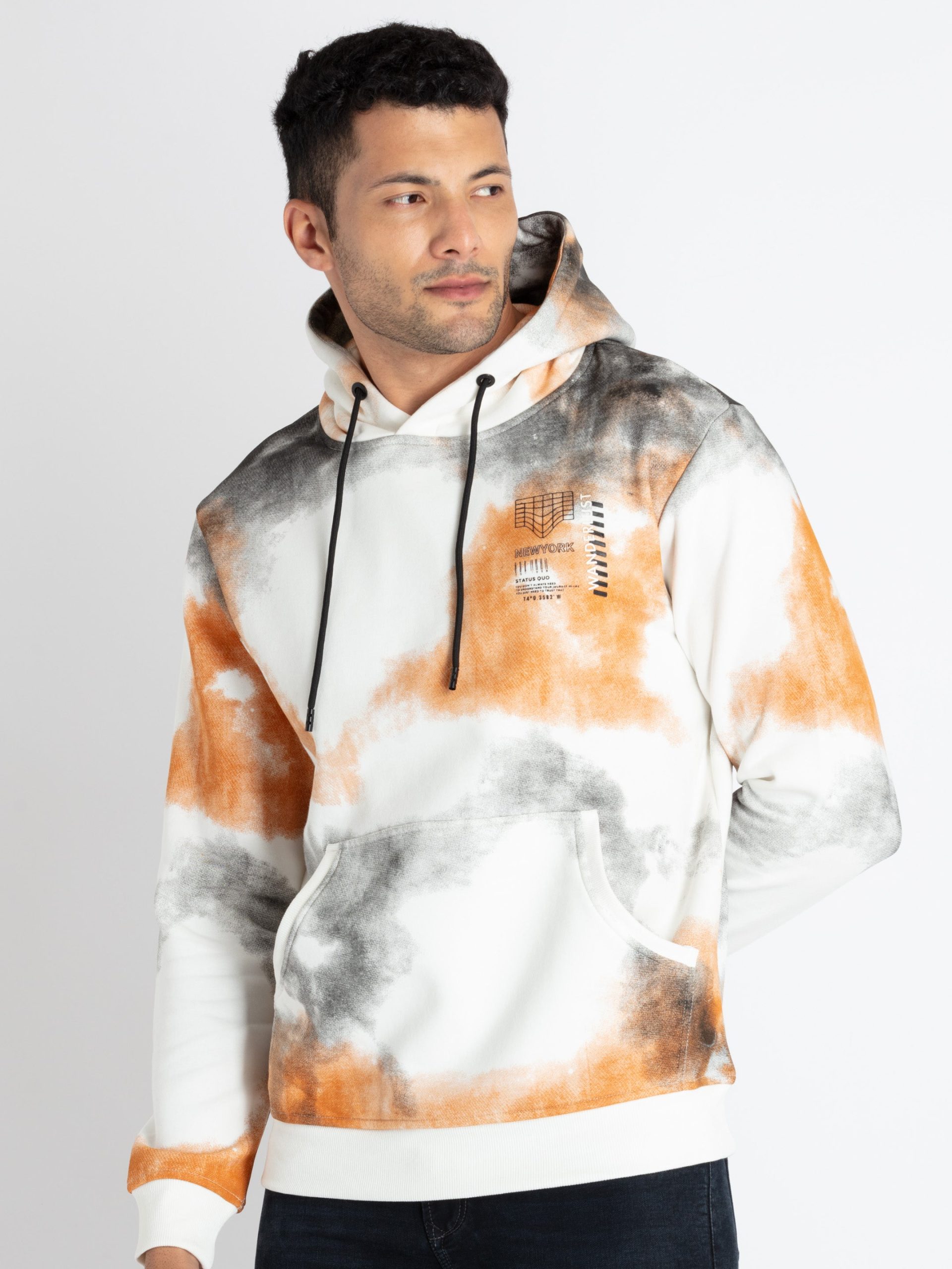 Status Quo Mens All Over Print Sweatshirt With Hoodie