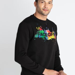 Mens Printed Round Neck Sweatshirt
